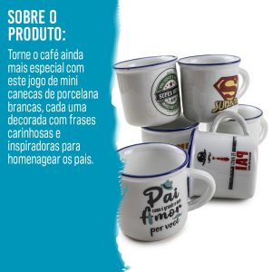 JOGO DE CANECAS DE PORCELANA - Image 6