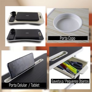MESA SUPORTE PARA NOTBOOK BEGE COM GAVETA - Image 3