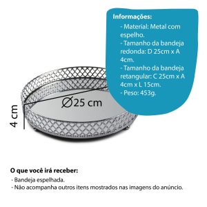 BANDEJA REDONDA PRATA - Image 6