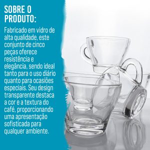 JOGO XÍCARA DE CAFÉ - 5 PEÇAS - Image 6