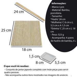 JOGO DE JANTAR SUSHI - 13 PEÇAS - Image 3