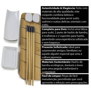 KIT JANTAR SUSHI 9 PEÇAS TÁBUA - Image 4