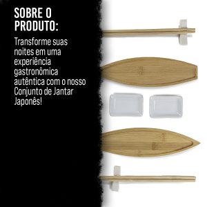 KIT JANTAR SUSHI BAMBU 8 PEÇAS - Image 5