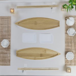 KIT JANTAR SUSHI BAMBU 8 PEÇAS - Image 6